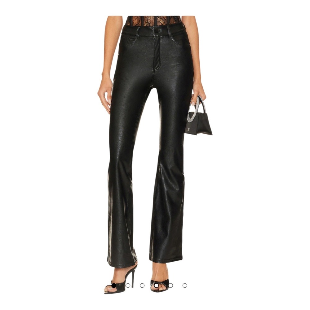 NWT Commando Faux Leather Five Pocket Flare Pants L Black High Rise SLG86 $198